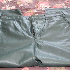 Express Green Leather Pants